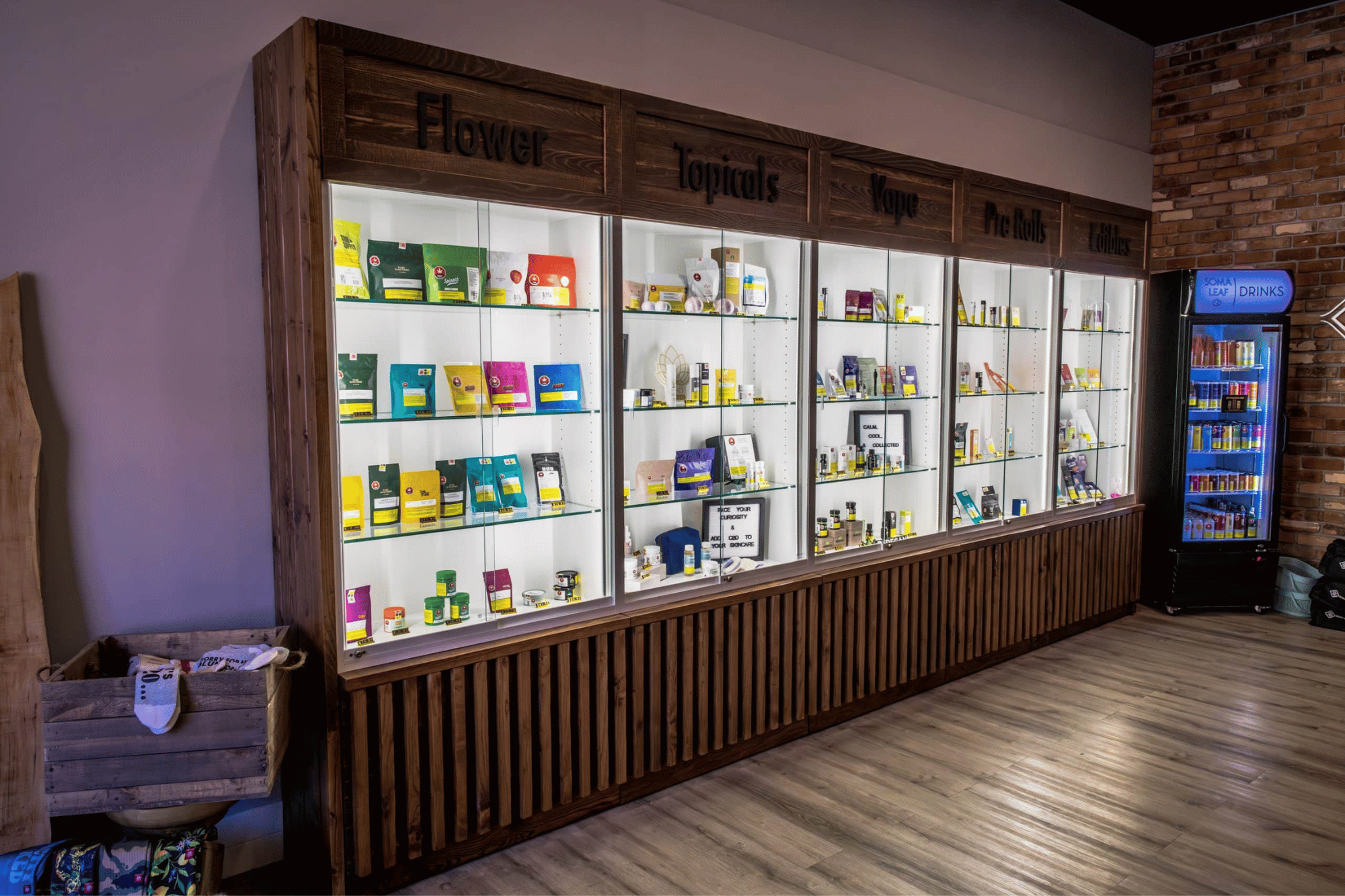 Cannabis store custom display case